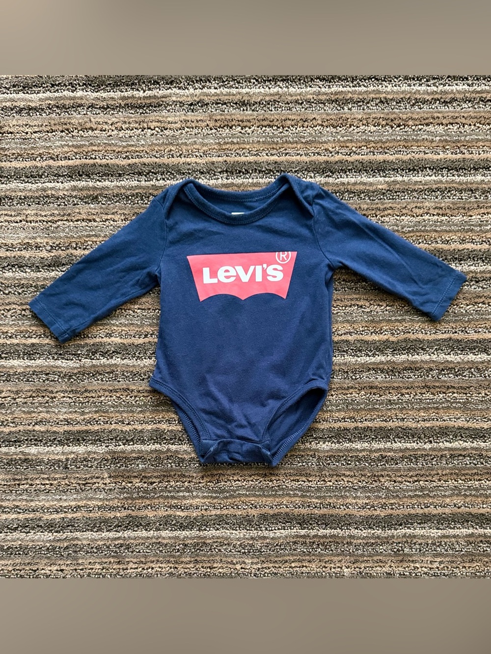 Levi's Unisex Baby Navy Blue Long-Sleeve Bodysuit